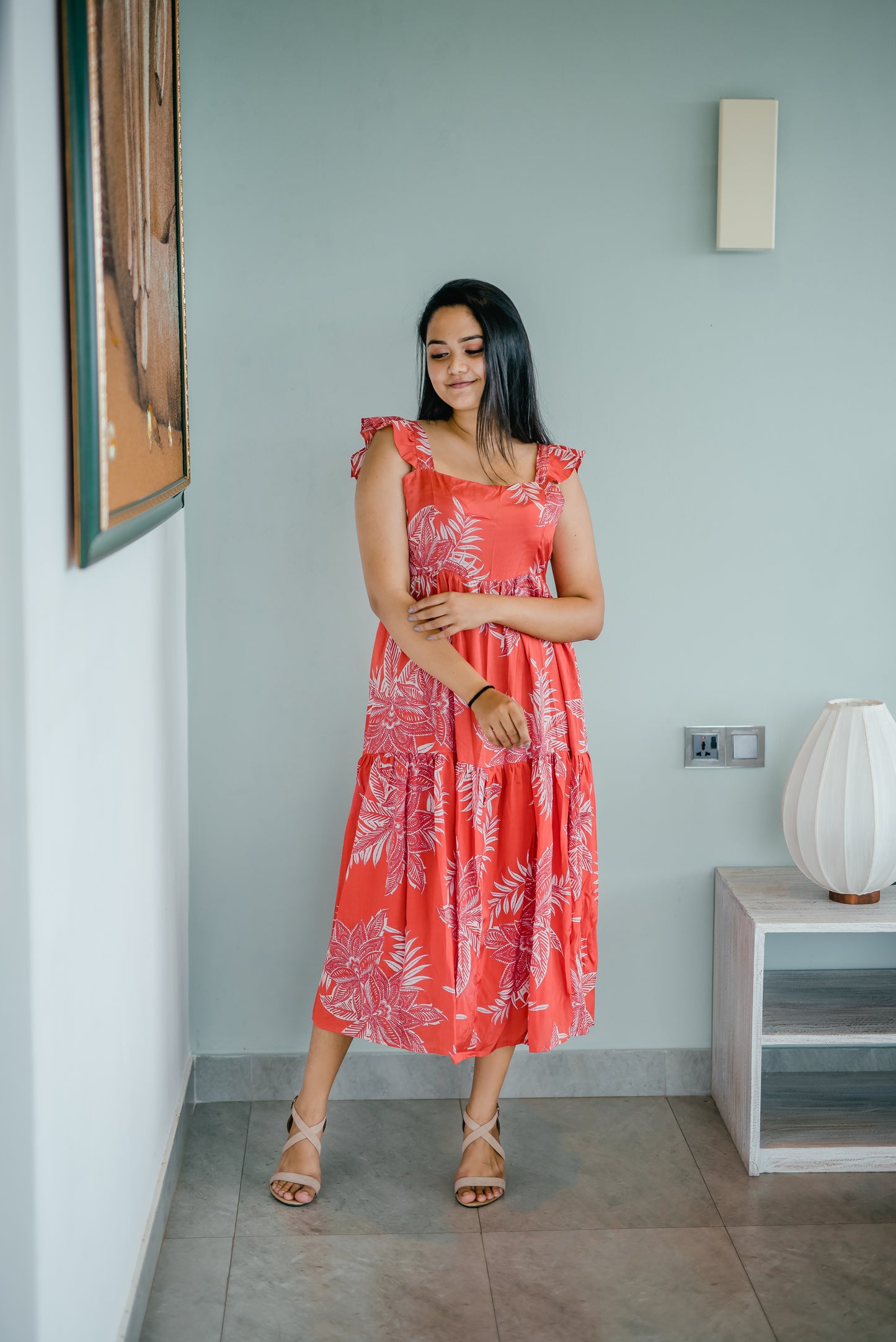 Leyla Comfy Orange Dress
