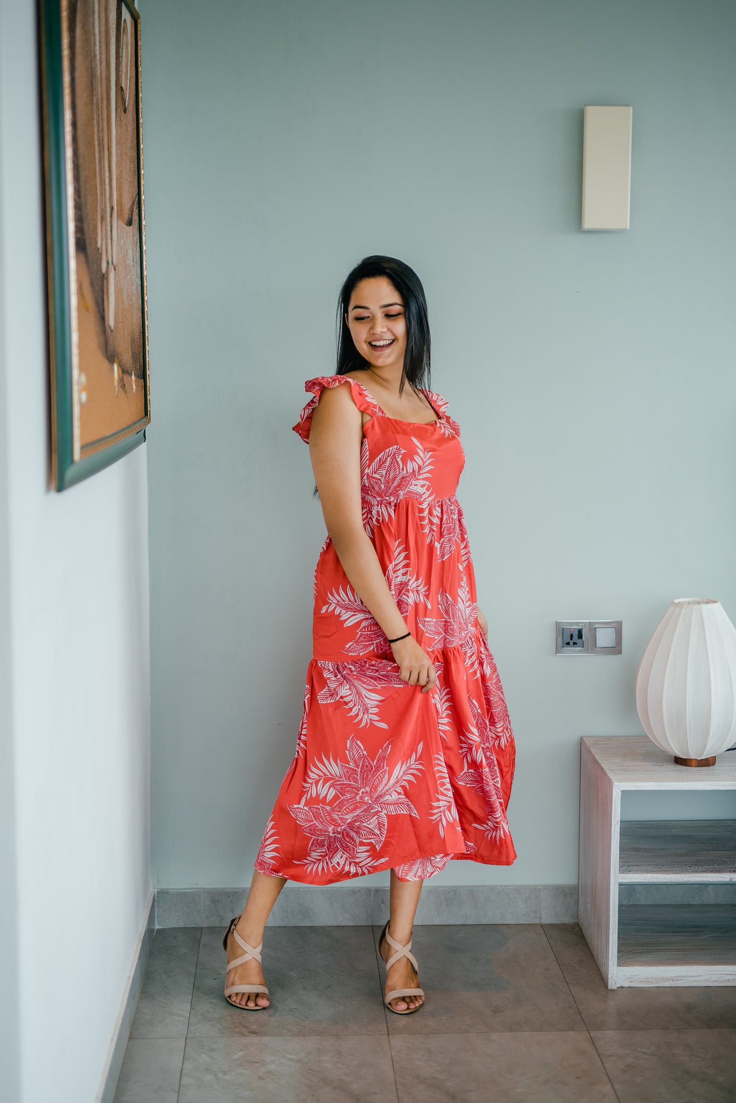 Leyla Comfy Orange Dress