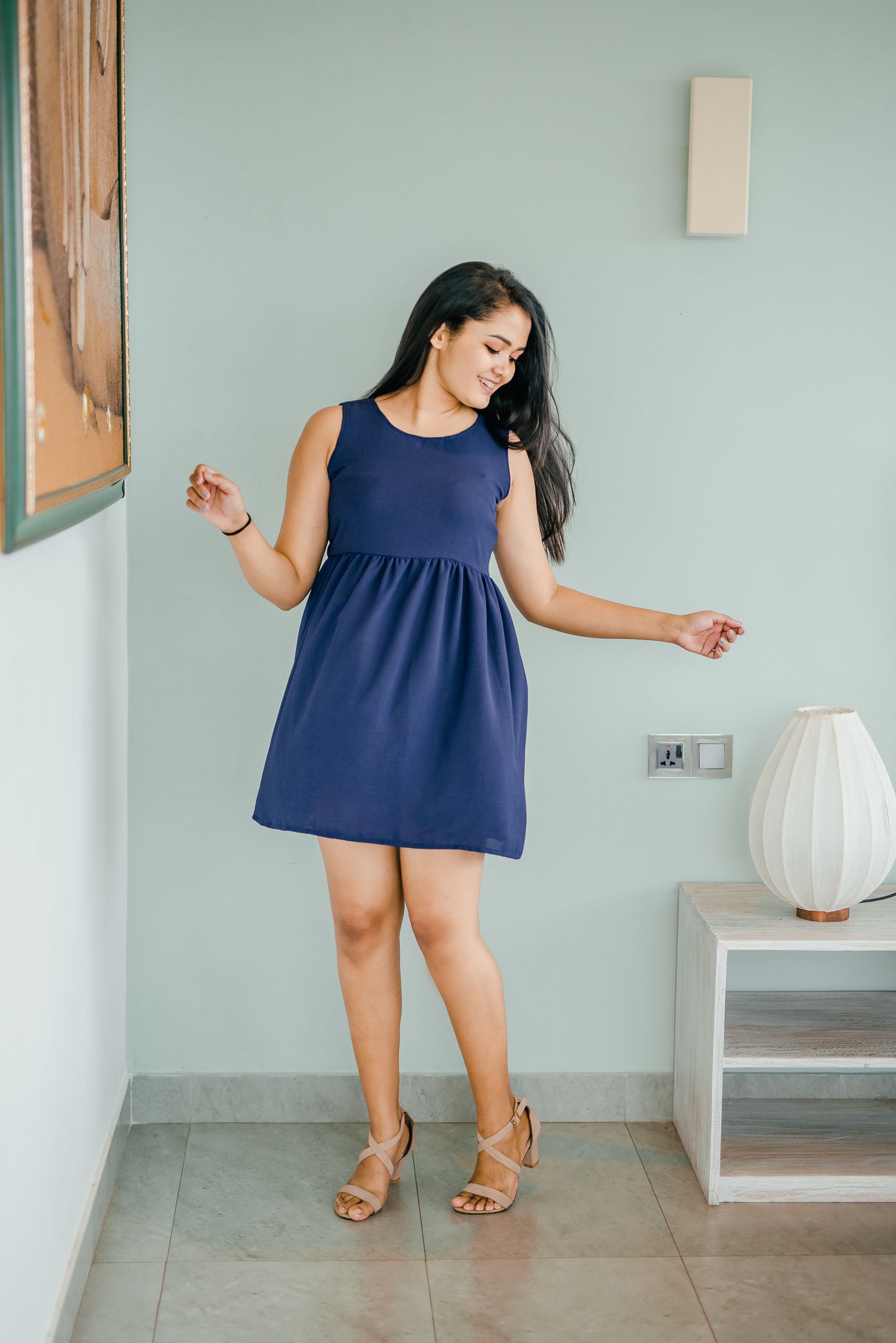 Comfy Navy Blue Doll Dress