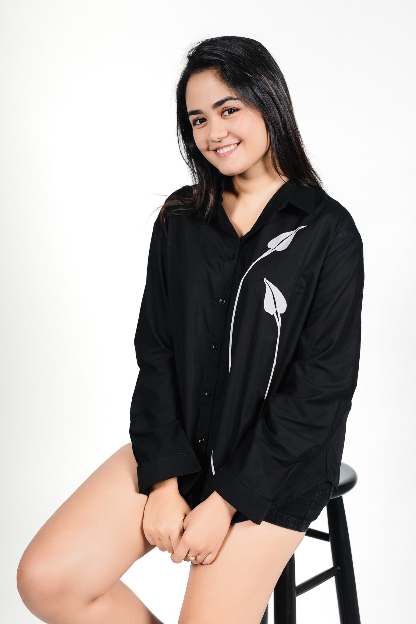 Blacky Flower Shirt