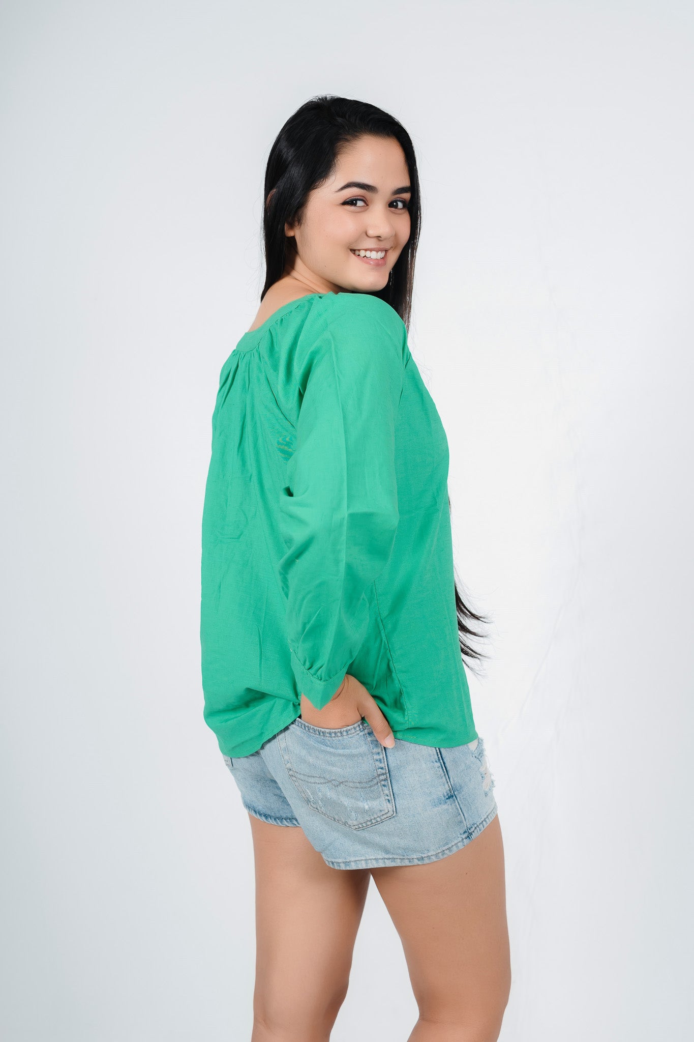 Button Down Sleeve Top