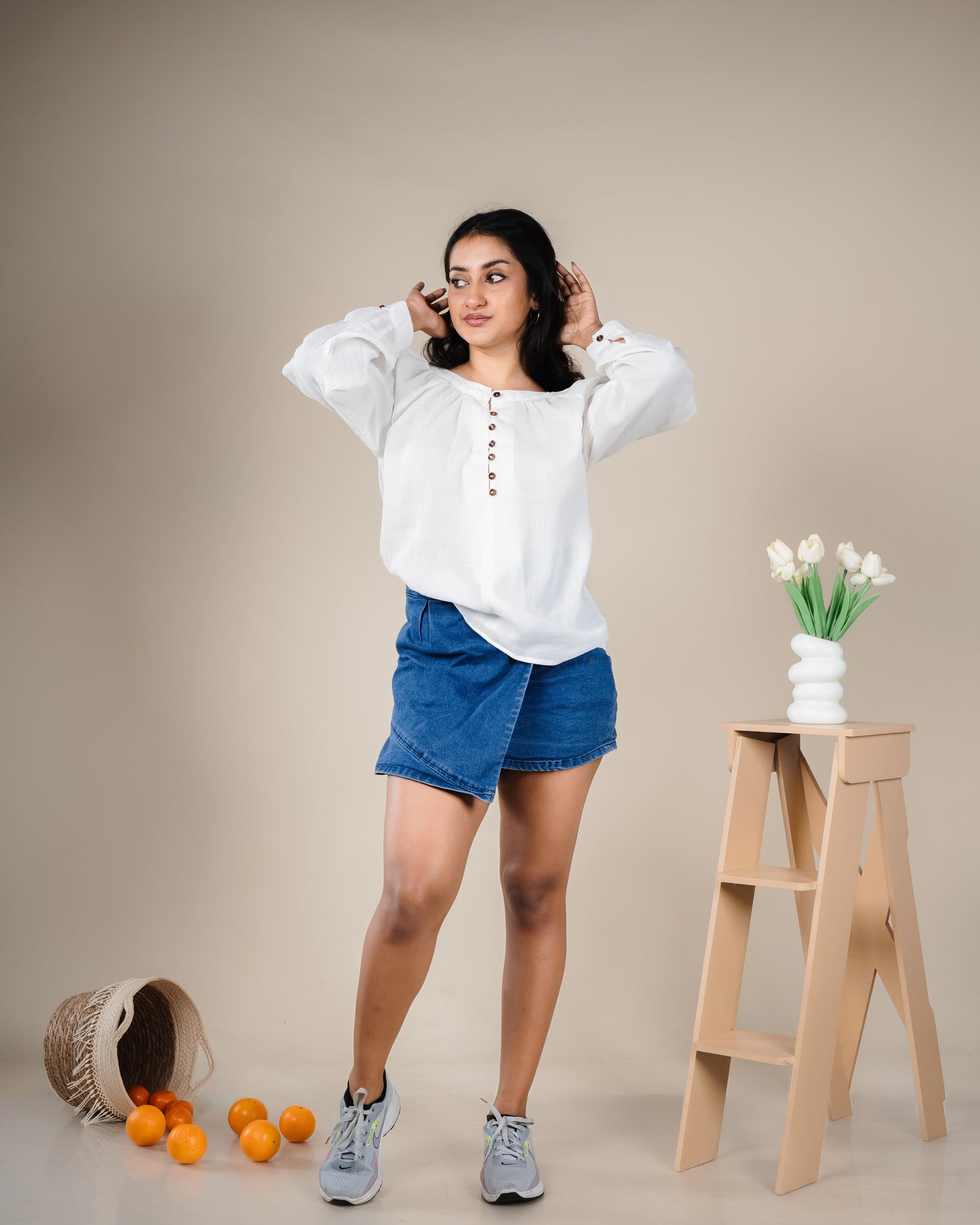 Button Down Sleeve Top