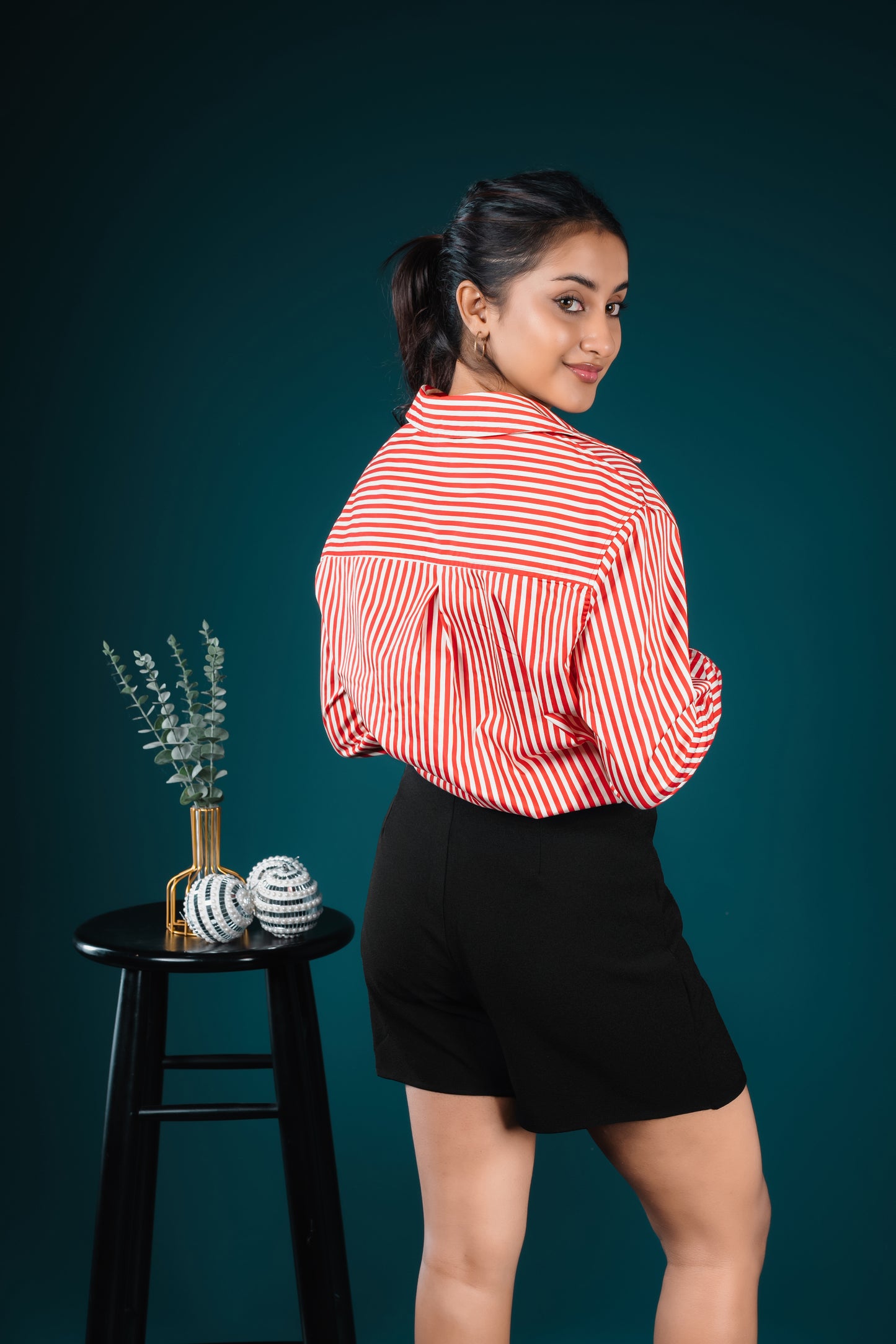 Glamour Red and White Shirt