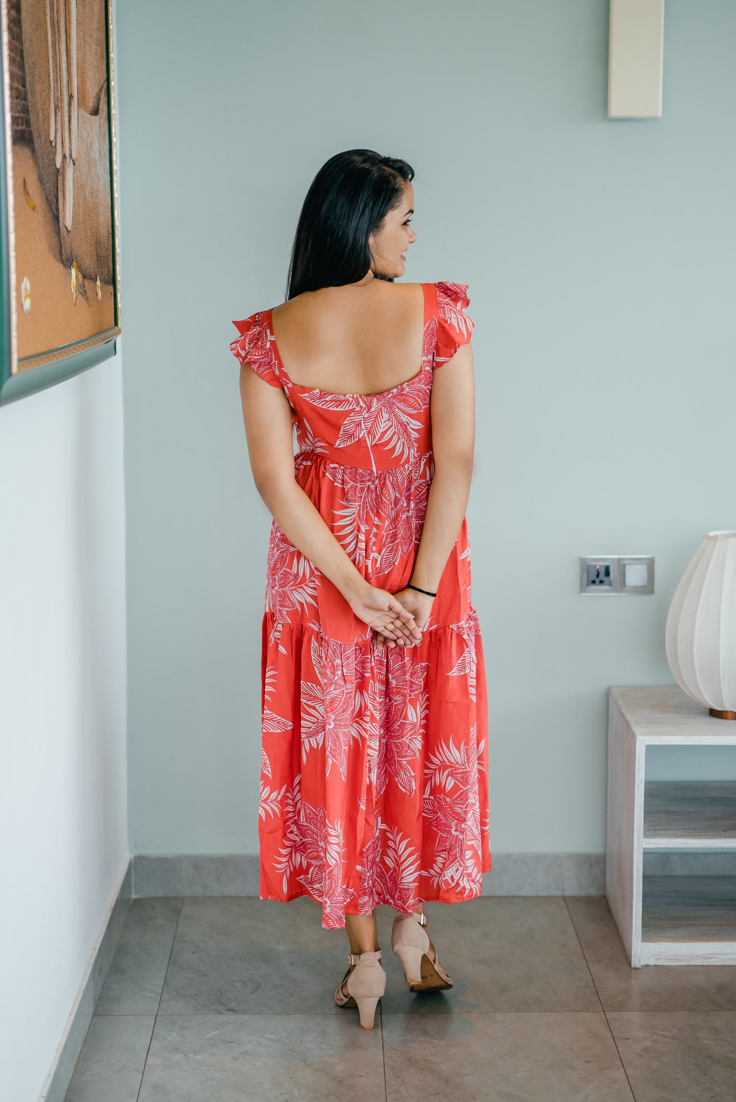 Leyla Comfy Orange Dress