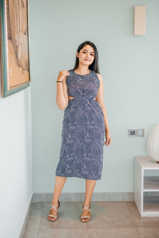 Cut-Off Midi Dress