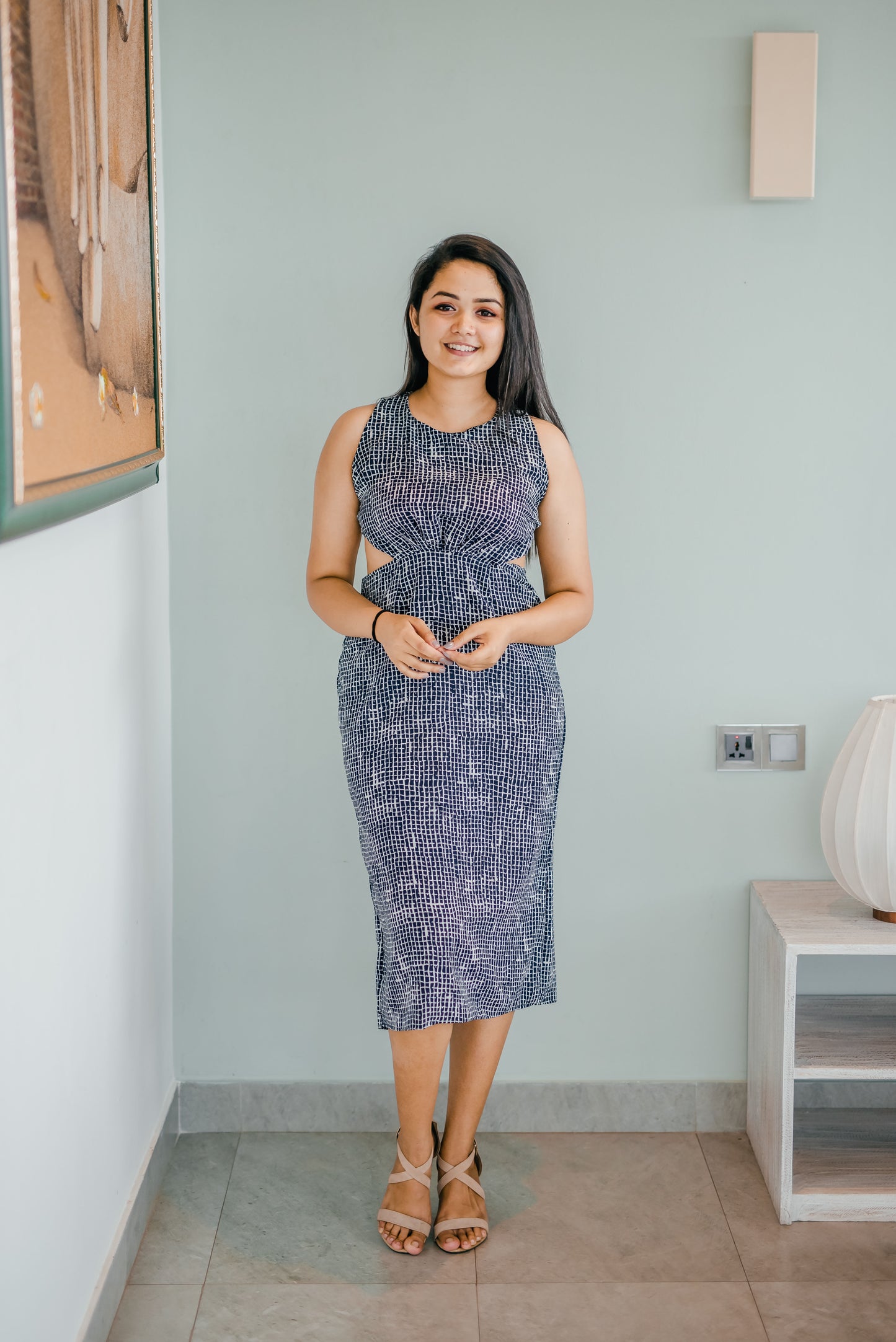 Cut-Off Midi Dress