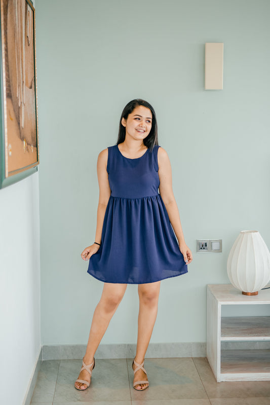 Comfy Navy Blue Doll Dress