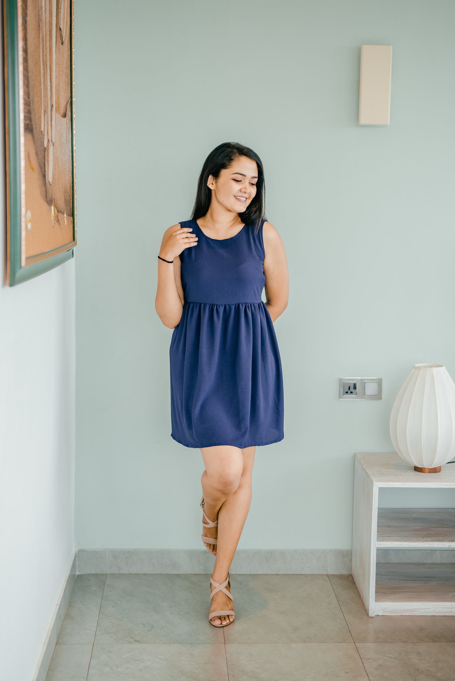 Comfy Navy Blue Doll Dress