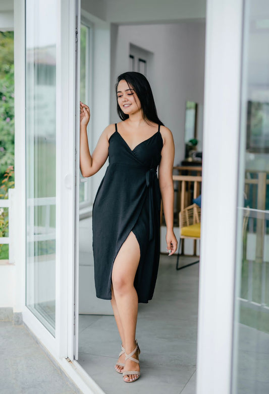 Comfy Sleeveless Wraparound Frock