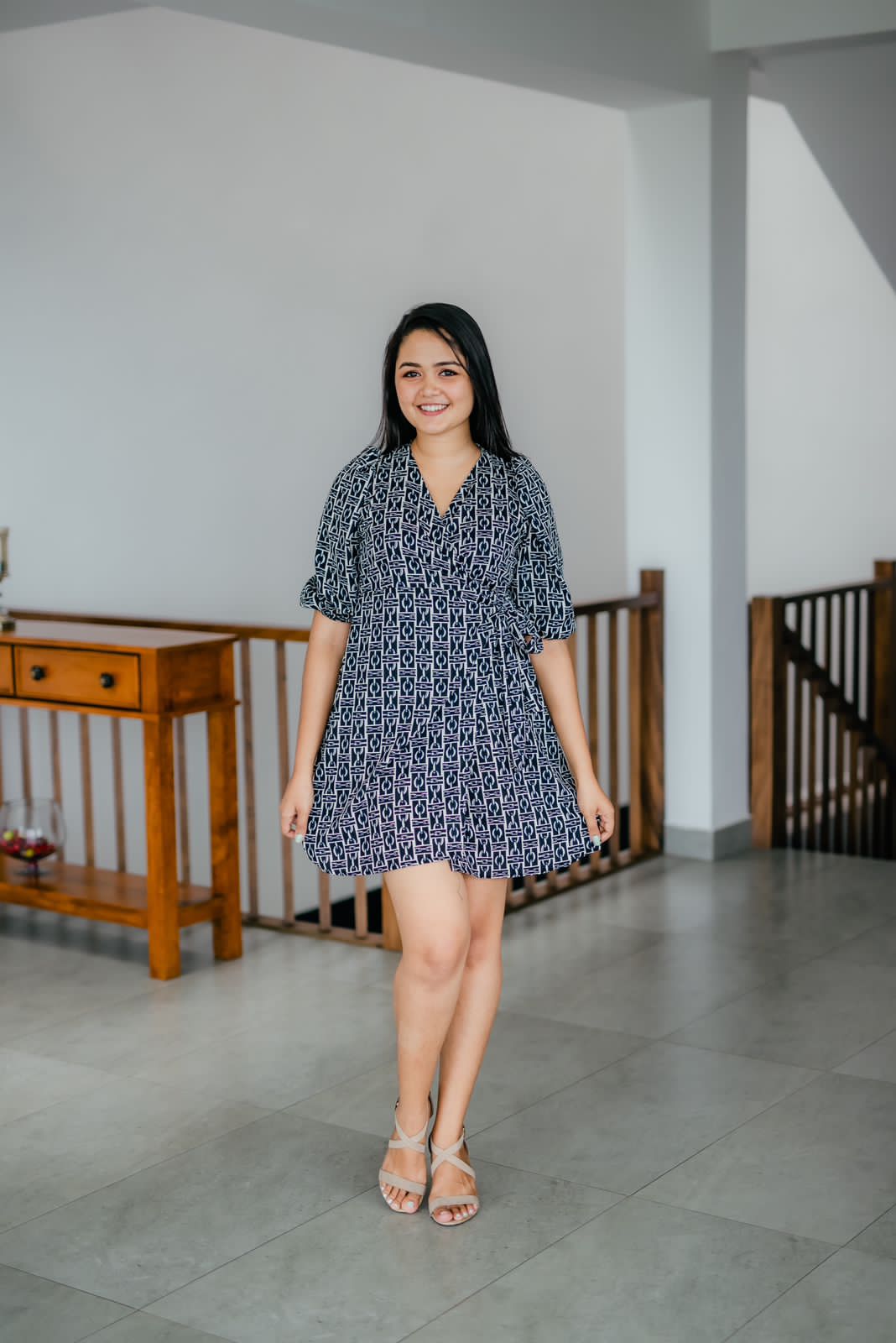 Comfy Chain Wraparound Dress
