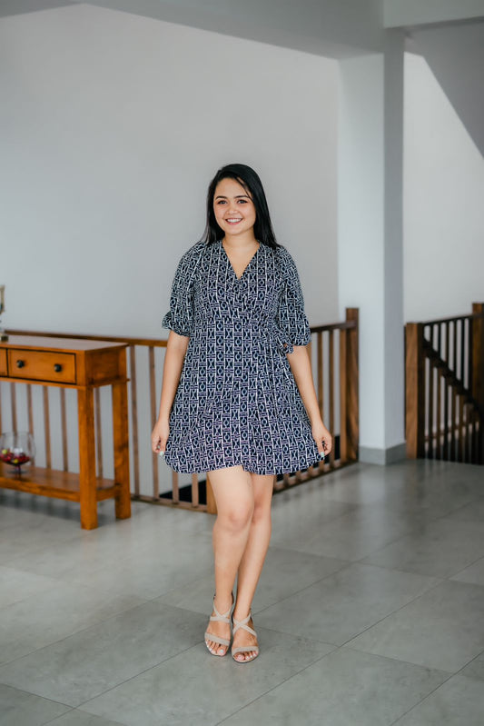 Comfy Chain Wraparound Dress