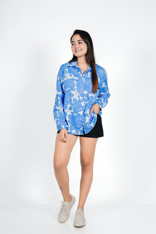 Blue Flower Shirt