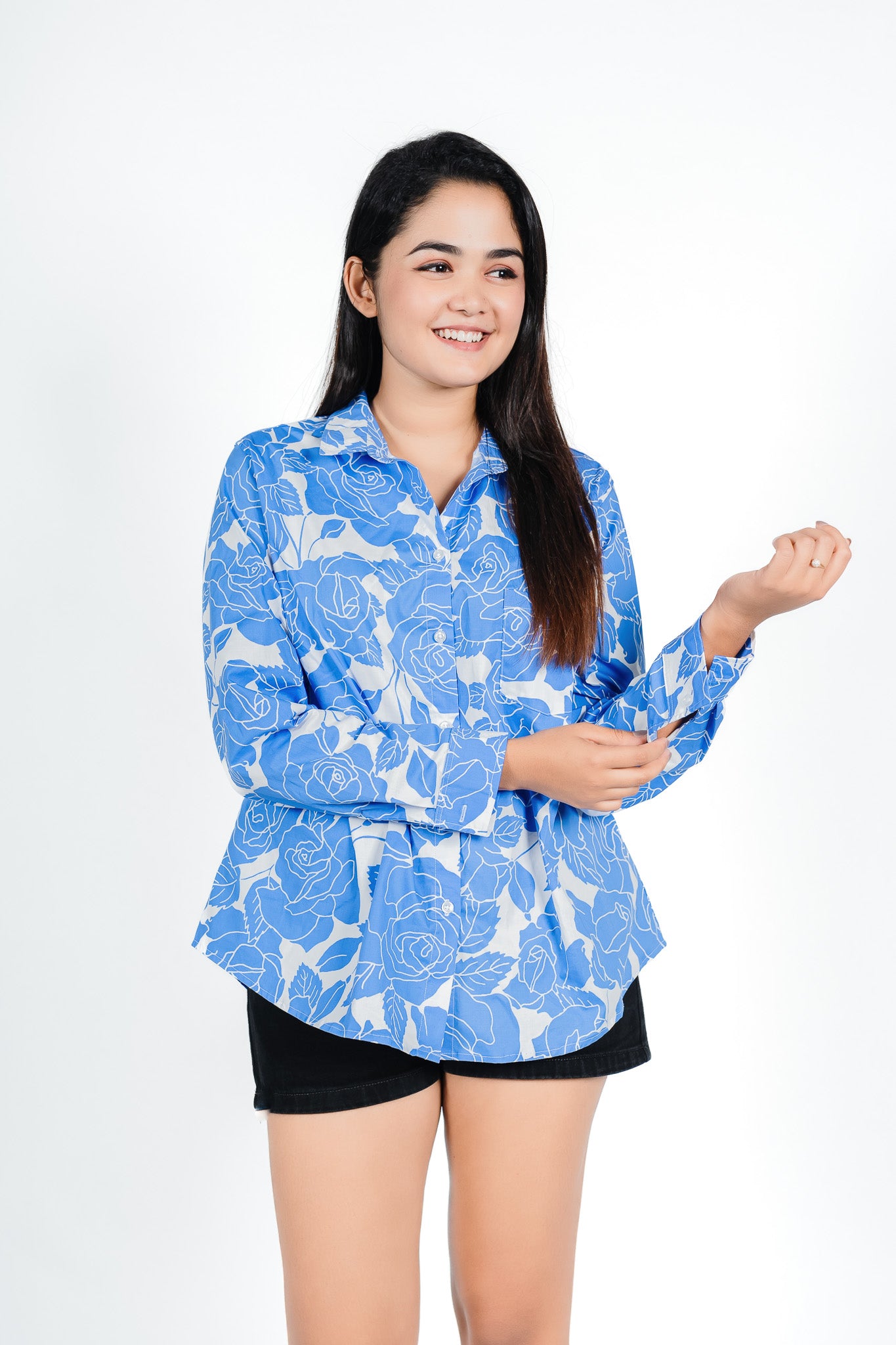 Blue Flower Shirt