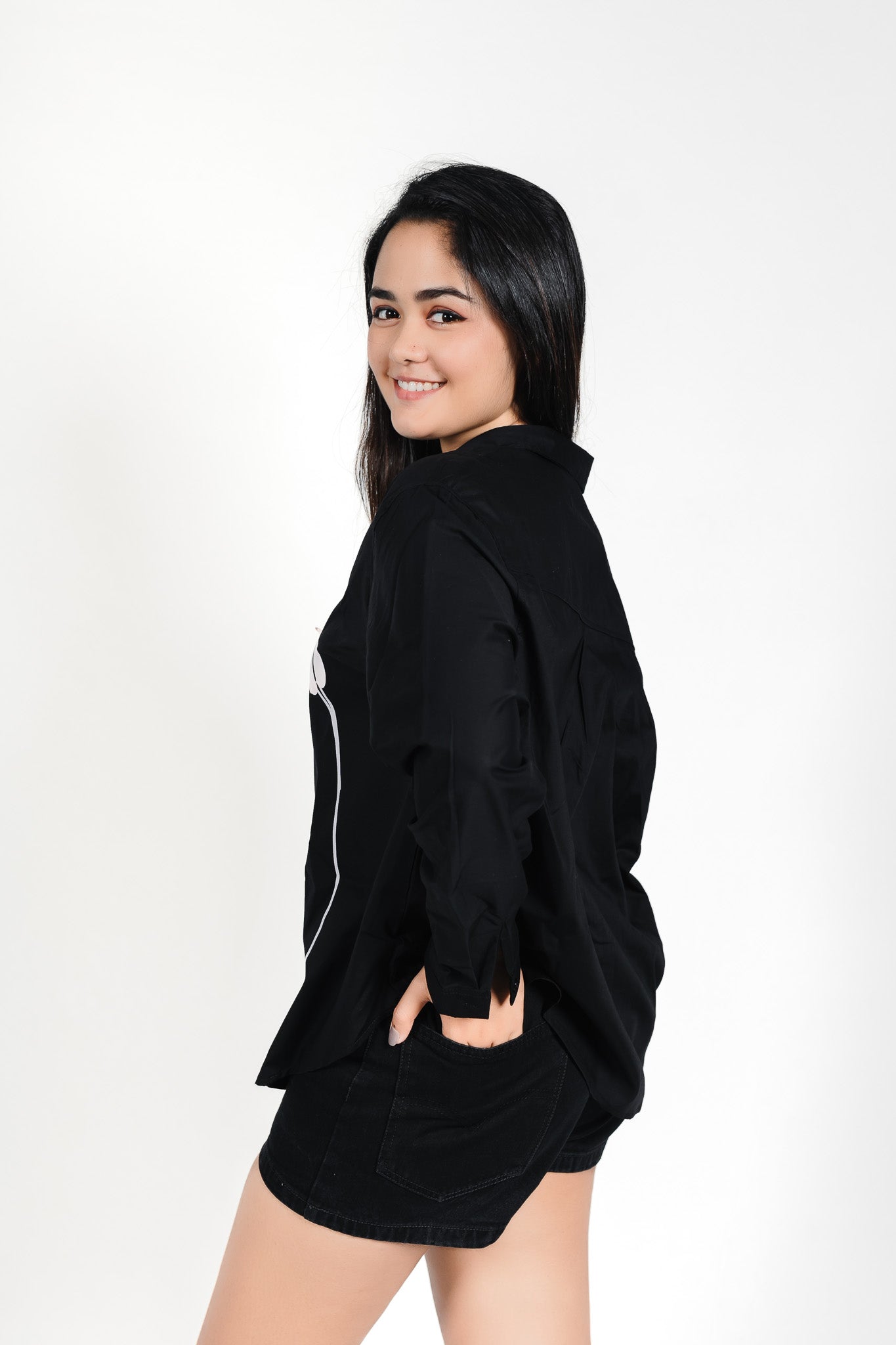 Blacky Flower Shirt