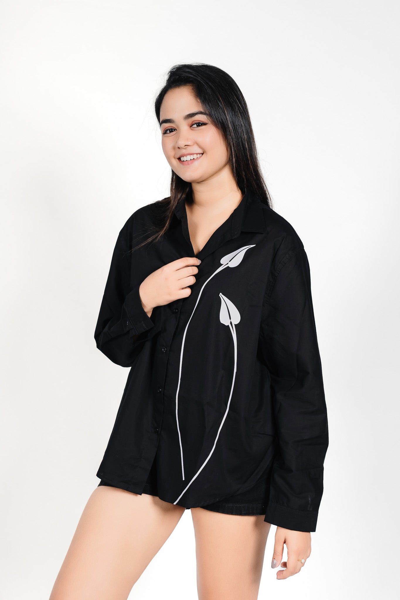 Blacky Flower Shirt