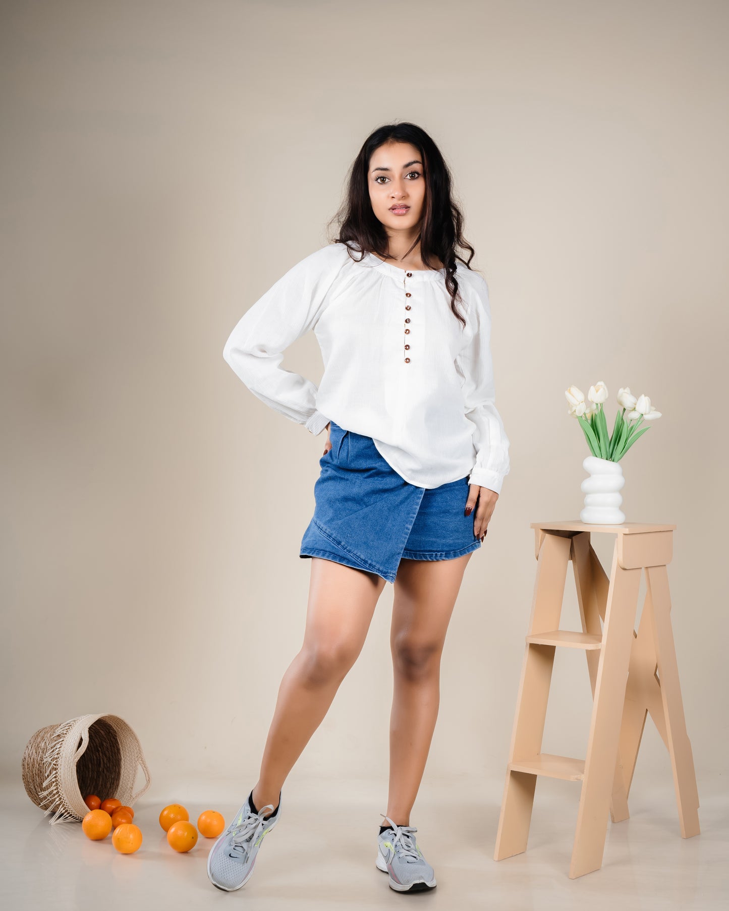 Button Down Sleeve Top