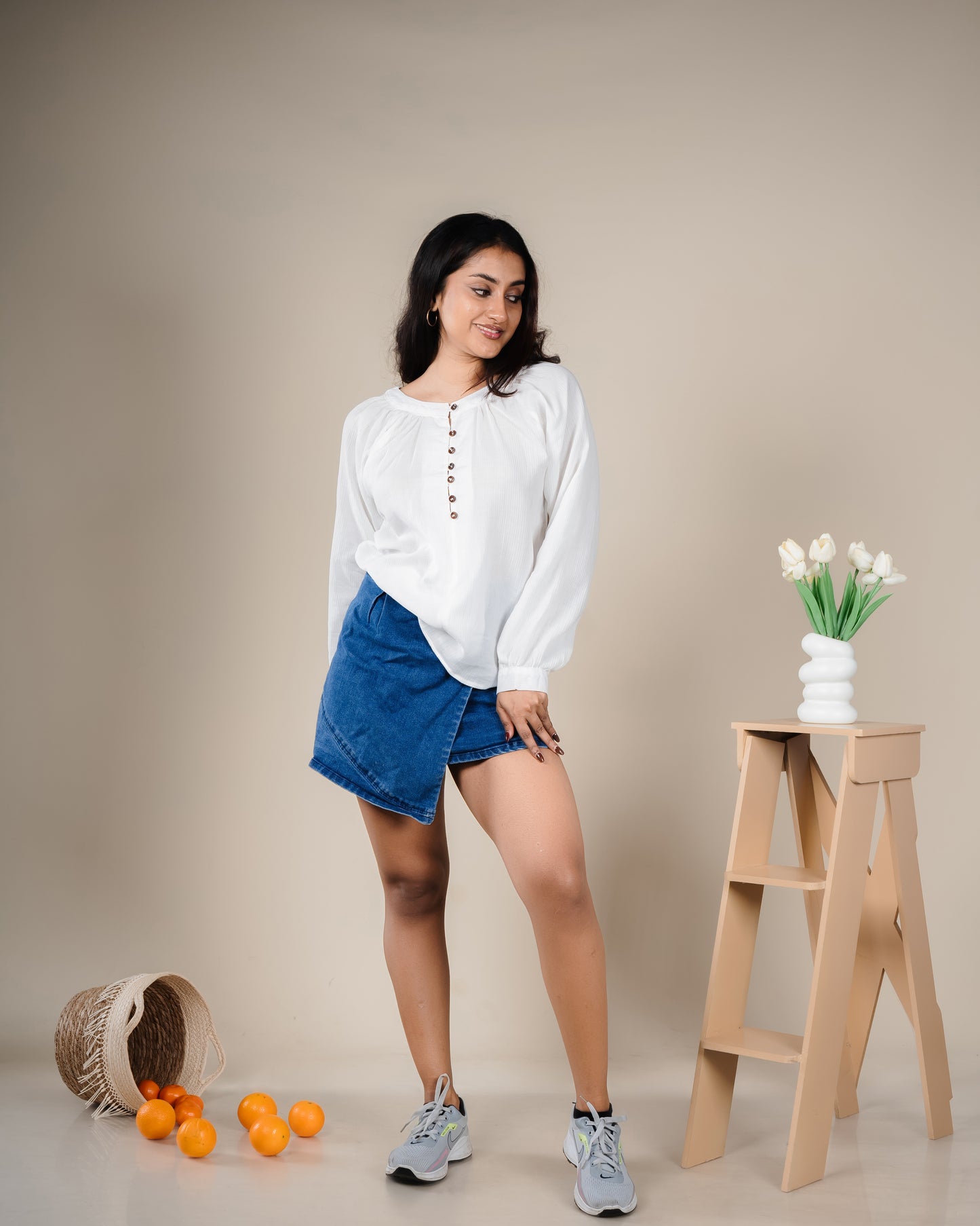 Button Down Sleeve Top